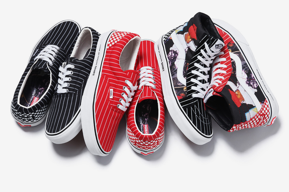 Supreme x Comme des Garçons Shirt x Vans Sk8-Hi \u0026 Era - Sneakers Magazine