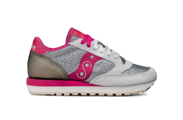 saucony argento e fucsia